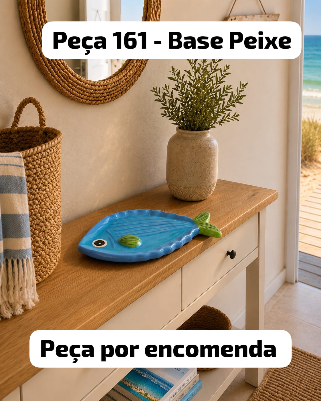Peça 161 - Base Peixe (Pintada à mão)