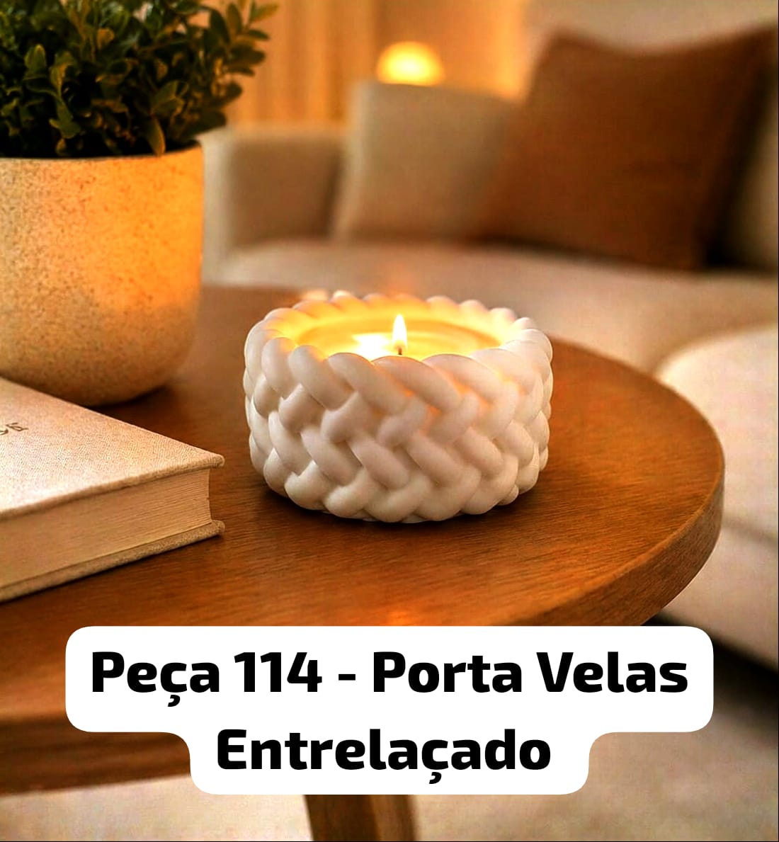 Peça 114 - Porta Velas Entrelaçado