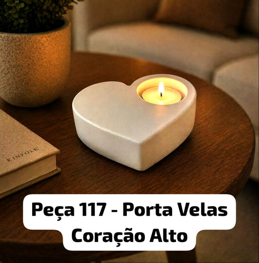 Peça 117 - Porta Velas Coração Alto