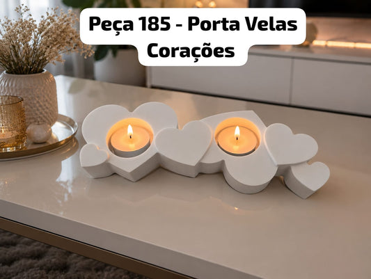 Peça 185 - Porta Velas Corações