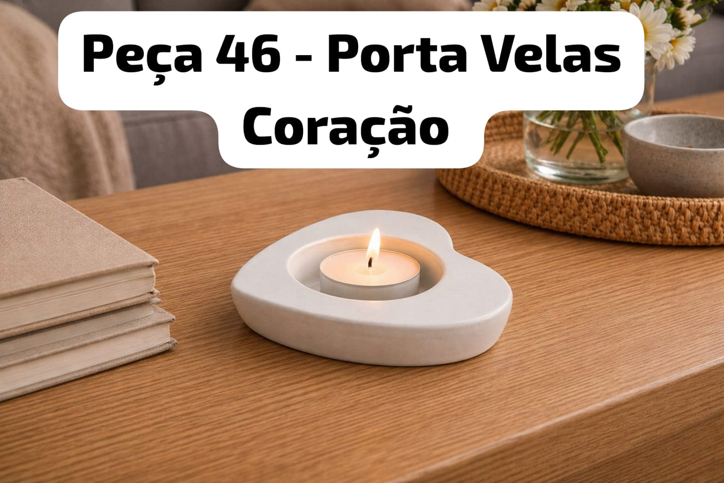Peça 46 - Porta Velas Coração