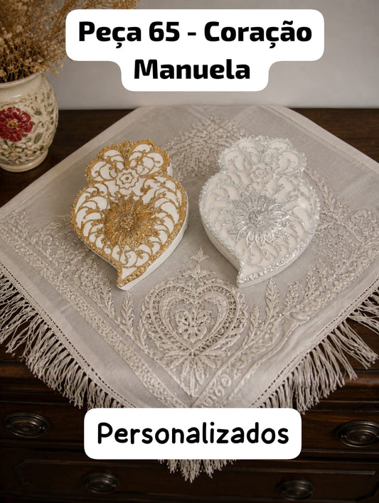 Peça 65 P - Coração Manuela Personalizado